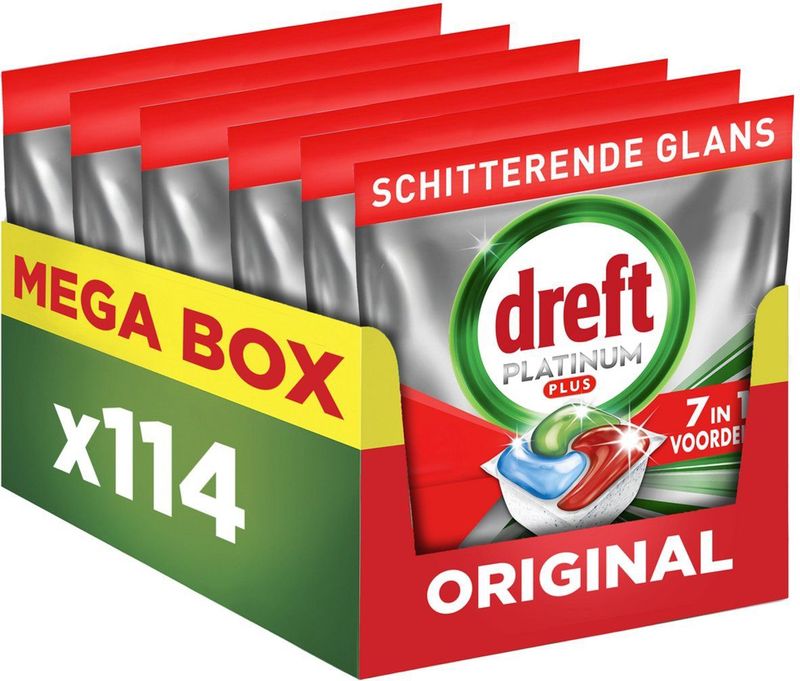 Dreft - Platinum Plus - Vaatwastabletten - 60 Stuks - Anti-dofheidstechnologie