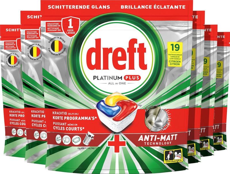 Dreft - Platinum Plus - Vaatwastabletten - 60 Stuks - Anti-Dofheidstechnologie