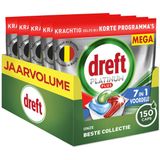 Dreft - Vaatwastabletten Platinum Plus All In One - 150 Stuks - Krachtige Reiniging
