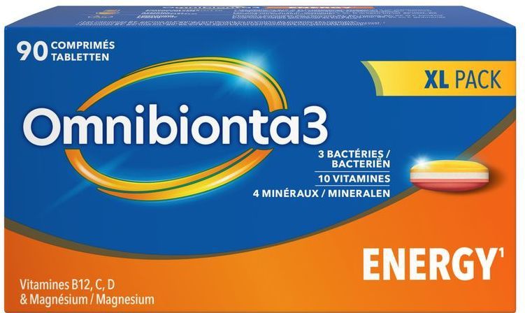 Omnibionta3 Energie - Multivitaminen - Met 10 Vitaminen en 4 Mineralen