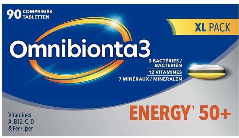 Omnibionta3 - Energie 50+ - Tabletten - 12 Vitaminen - 7 Mineralen