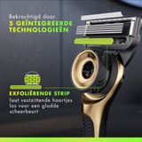 GilletteLabs - Champion Gold - Scheersysteem - 1 Handvat + 5 Scheermesjes + 1 Muurhanger + 1 Etui