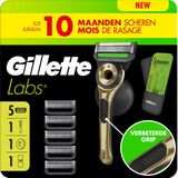 GilletteLabs - Champion Gold - Scheersysteem - 1 Handvat + 5 Scheermesjes + 1 Muurhanger + 1 Etui
