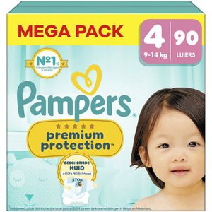 Pampers - Premium Protection - Maat 4 - Mega Pack - 90 Stuks - 9-14 kg