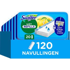Swiffer Vochtige vloerdoekjes - dweil navullingen - Citrus Fresh - 6 x 20 stuks