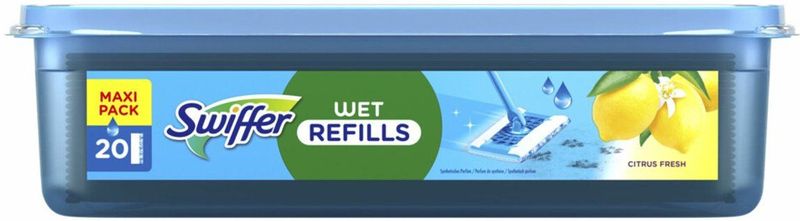 Swiffer WET Citrus Fresh Vochtige vloerdoekjes 20 stuks wit Polyester Swiffer Vloerwisser accesoires