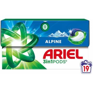 Ariel - 3in1 Pods - Wasmiddelcapsules - Alpine - 19 Stuks