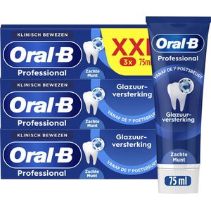 Oral-B - Professional Glazuurversterkende Reiniging - Tandpasta - Munt - 3 x 75ml
