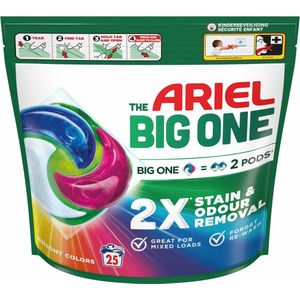 Ariel - The Big One Wasmiddel Pods - 25 Stuks - Stralende Kleuren