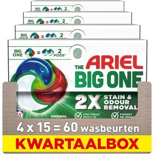 Ariel - The Big One - Wasmiddelcapsules - 2 x Vlek- & Geurverwijdering - Original