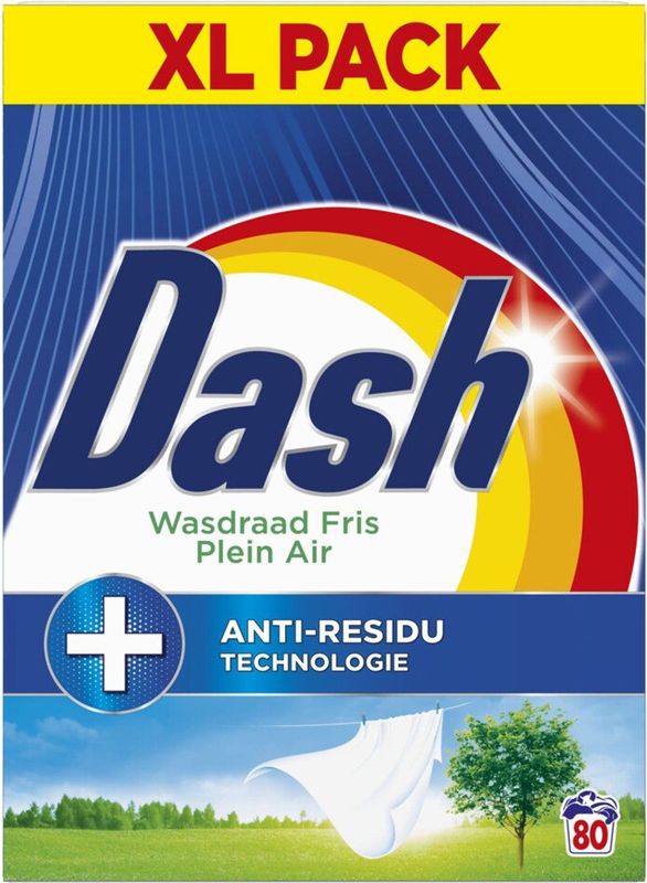 Dash - Waspoeder - Wasdraad Fris - 80 Wasbeurten - Concentrated Formula