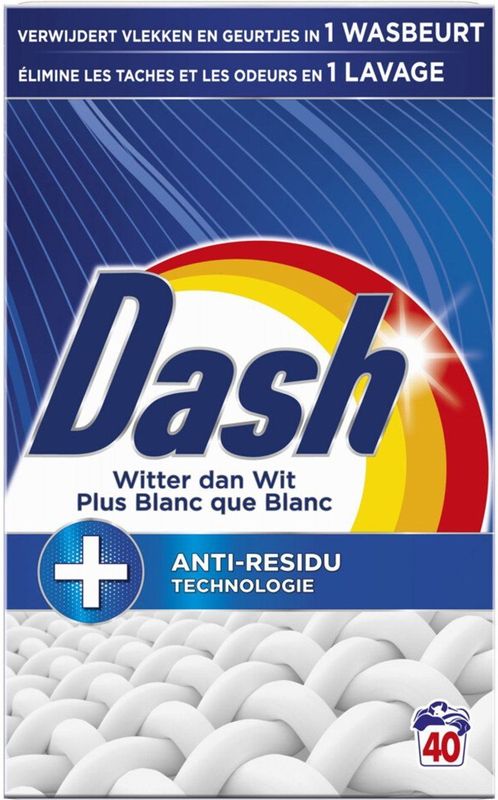Dash - Witter Dan Wit - Waspoeder - 2,2 kg - 40 Wasbeurten