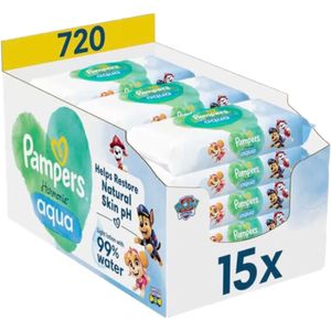 Pampers - Harmonie Aqua - Billendoekjes - Paw Patrol - 720 Doekjes