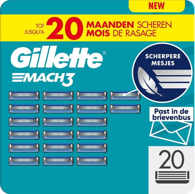 Gillette - Mach3 Base - Scheermesjes - 15 Scheerbeurten