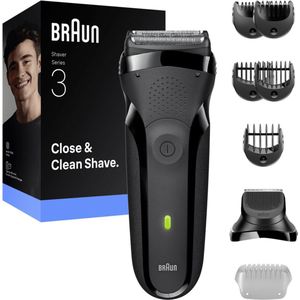 Braun - Series 3 300BT - Elektrisch Scheerapparaat - Grijs - Met Baardtrimmer Opzetstuk