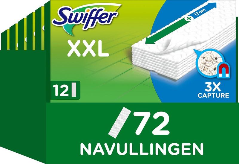 Swiffer - Droge Vloerdoekjes - Navullingen - 6 x 12 Stuks