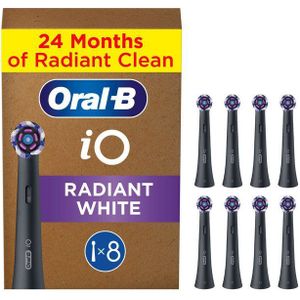 Oral-B Opzetborstels iO Radiant White Zwart 8 stuks