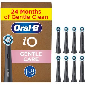 Oral-B - iO Gentle Care - Opzetborstels - Zwart - 8 Stuks