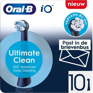 Oral-B iO Series Ultimate Clean Zwart - Originele opzetborstels - CrissCross borstelharen - 10 Stuks