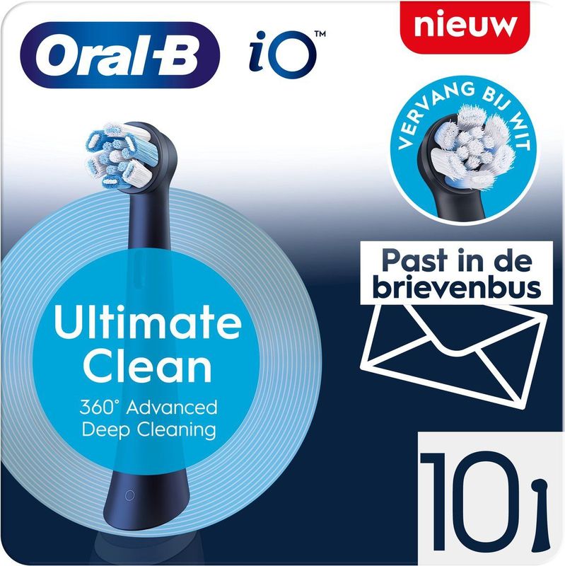 Oral-B iO Series - Ultimate Clean - Opzetborstels - Zwart - 10 Stuks