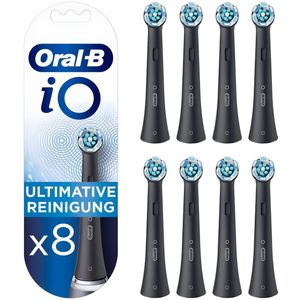 Oral B - iO Ultimate Clean - Vervangende Opzetstuk voor Tandenborstel - Zwart - 8 st