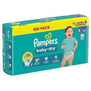 Pampers - Baby Dry - Maat 5+ - Small Pack - 50 Stuks - 12-17 kg