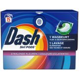 Dash - Wasmiddelcapsules - Stralende Kleuren - 15 Stuks - 3in1 Pods