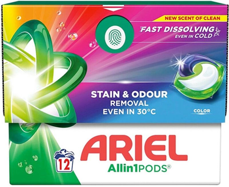 Ariel - Allin1 Pods - Wasmiddel - Kleur - 12 Stuks
