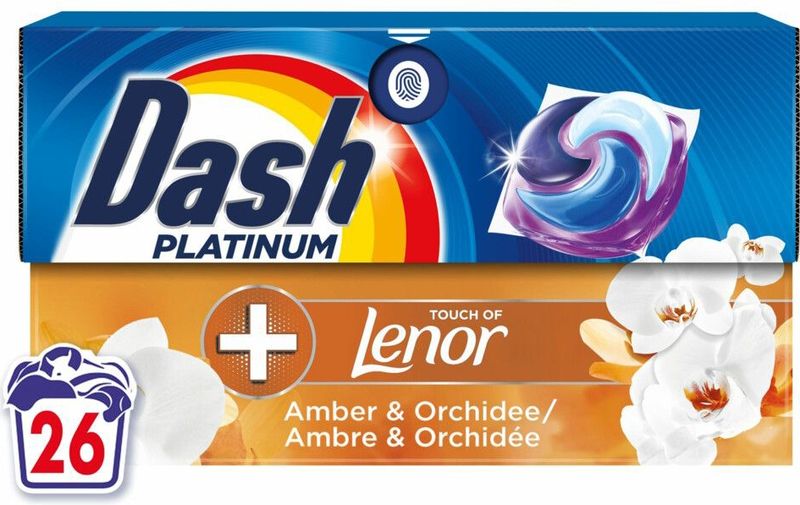 Dash - Platinum 4in1 - Wasmiddel Pods - Amber & Orchidee - 4 x 26 Wasbeurten