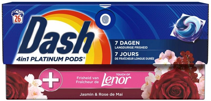Dash - Platinum 4in1 Pods - Wasmiddelcapsules - Jasmin & Rose de Mai