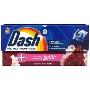 Dash - Platinum 4in1 Pods - Jasmin & Rose de Mai - 26 Stuks - Wasmiddelcapsules