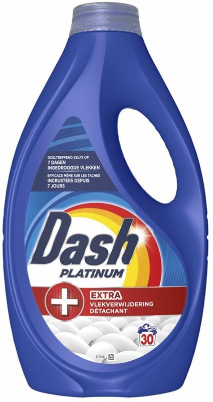 Dash - Platinum Vloeibaar Wasmiddel - 30 Wasbeurten - Extra Vlekverwijdering