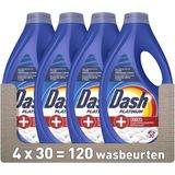 Dash - Platinum - Vloeibaar Wasmiddel - 4 x 30 Wasbeurten - Extra Vlekverwijdering