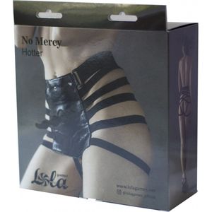 No Mercy - Hotter - Zwart slipje voor strapon met buttplug kit - Harnas - Sekstuigje inclusief anaalplug - Vegan kunstleer - M/L - Zwart