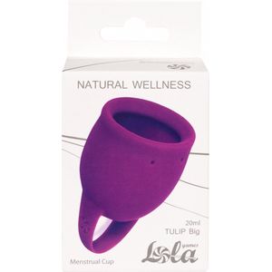 Menstruatiecup - 1 stuks (20 ML) - Medisch silicone - tot 12 uur bescherming - Maat M - Natural Wellness - Tulip - Paars