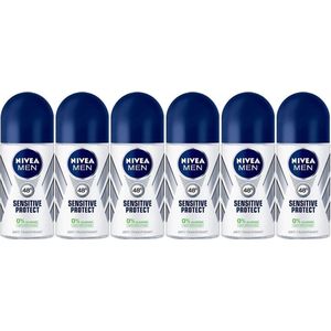 NIVEA MEN - Sensitive Protect - Roll-On - 6 stuks