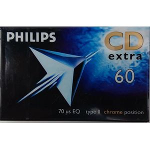 Philips CD 60 min Extra Chrome position type II cassettebandje