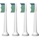 Philips Sonicare Lot de 4 têtes de brosses à dents électriques soniques ProResults Standard, Blanc (modèle HX6014/07)