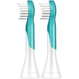 Philips Sonicare For Kids Compact HX6032/33 - Opzetborstel - 2 Stuks - Groen