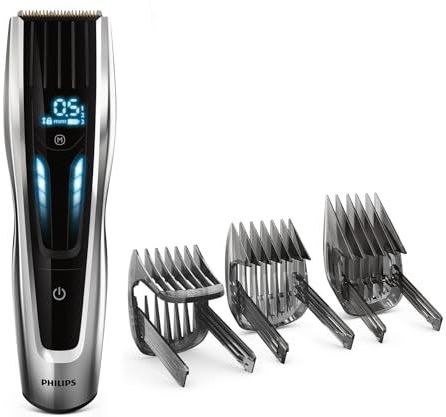 Philips Tondeuse Series 9000 - Digitaal swipe-display - 400 Lengtestanden - Zelfslijpende titaniummesjes - 3 Instelbare kammen - Turbo-functie voor dik haar - HC9450/15