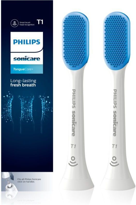 Philips Sonicare TongueCare+ HX8072/01 opzet borstel 2 stuk(s) Blauw, Wit