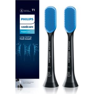 Philips Sonicare TongueCare+ HX8072/11 opzet borstel 2 stuk(s) Zwart, Blauw