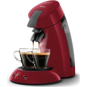 Philips HD6553/81 SENSEO ORIGINAL koffiepadmachine, Aroma Booster, Crema Pus, 1 of 2 kopjes, Rood