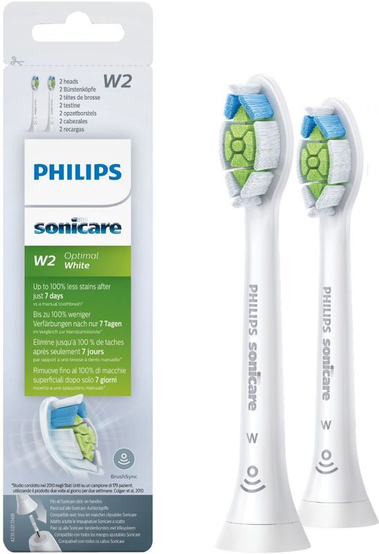 Philips - Sonicare W2 Optimal White - Opzetborstel - 2 Stuks