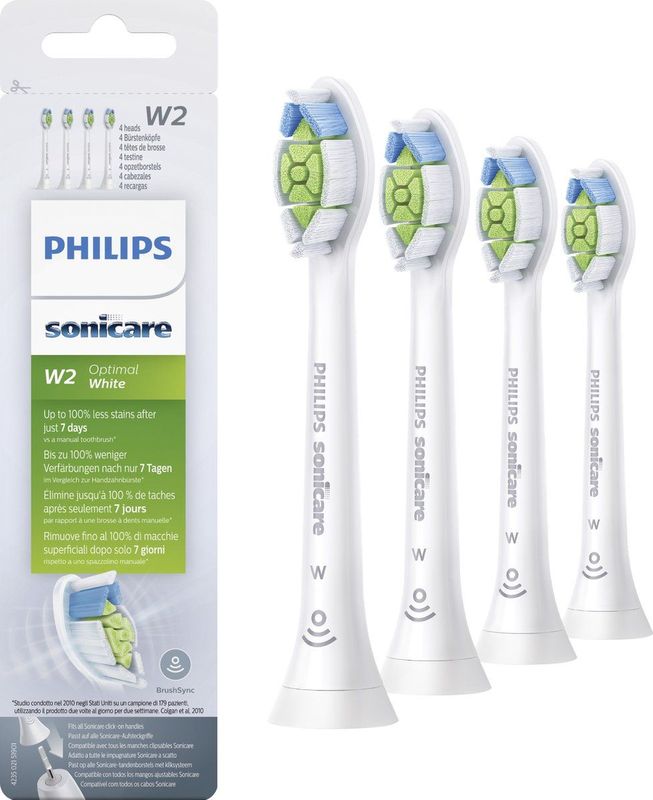 Philips - Sonicare W2 Optimal White - Opzetborstels - 4 Stuks