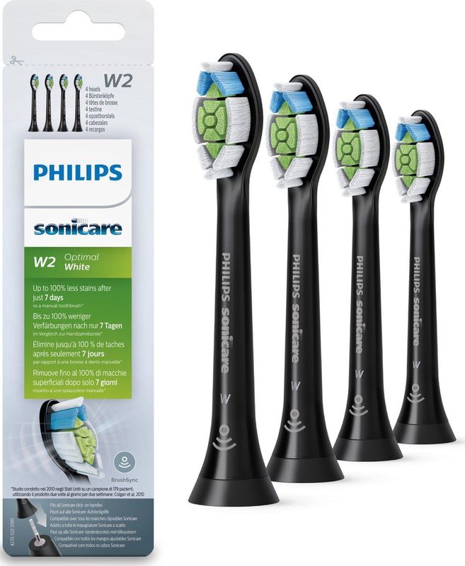 Philips - W2 Optimal White - Opzetborstels - 4 Stuks