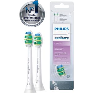 Philips Sonicare Opzetborstels Intercare - 2 Stuks - Voor optimaal bereik tussen de tanden - Selecteer automatisch de optimale poetsstand - Voor alle Philips Sonicare tandenborstels - HX9002/10