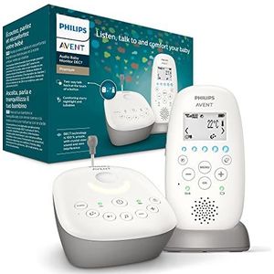 Philips Avent - SCD733/26 DECT Babyfoon -Sterrenprojectie - 330 Meter bereik - 18 Uur draadloos te gebruiken - DECT technologie voor veilige verbinding - Temperatuursensor - Helder geluid - Nachtmodus ,1 Stuk (1er-pakket),Wit