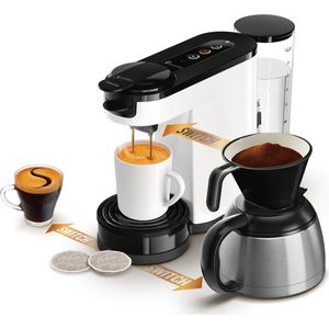 Philips - Senseo Switch 3-in-1 BASE+ HD6594/00 - Koffiezetapparaat - Wit - 1 liter - 1450 watt