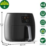 Philips Airfryer Premium Series - HD9650/90 - 7,2 liter (XXL) - Heteluchtfriteuse - Twin Turbostar - Fat Removal
